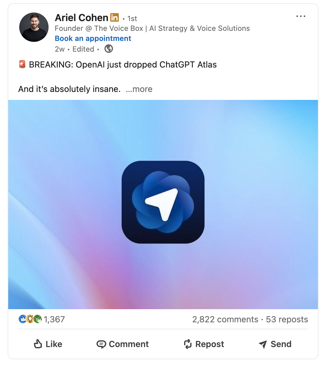 Ariel Cohen LinkedIn audience growth and results