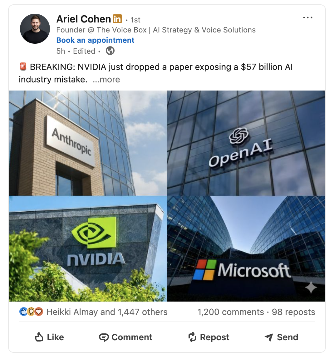 A real client post that earns attention and starts conversations.